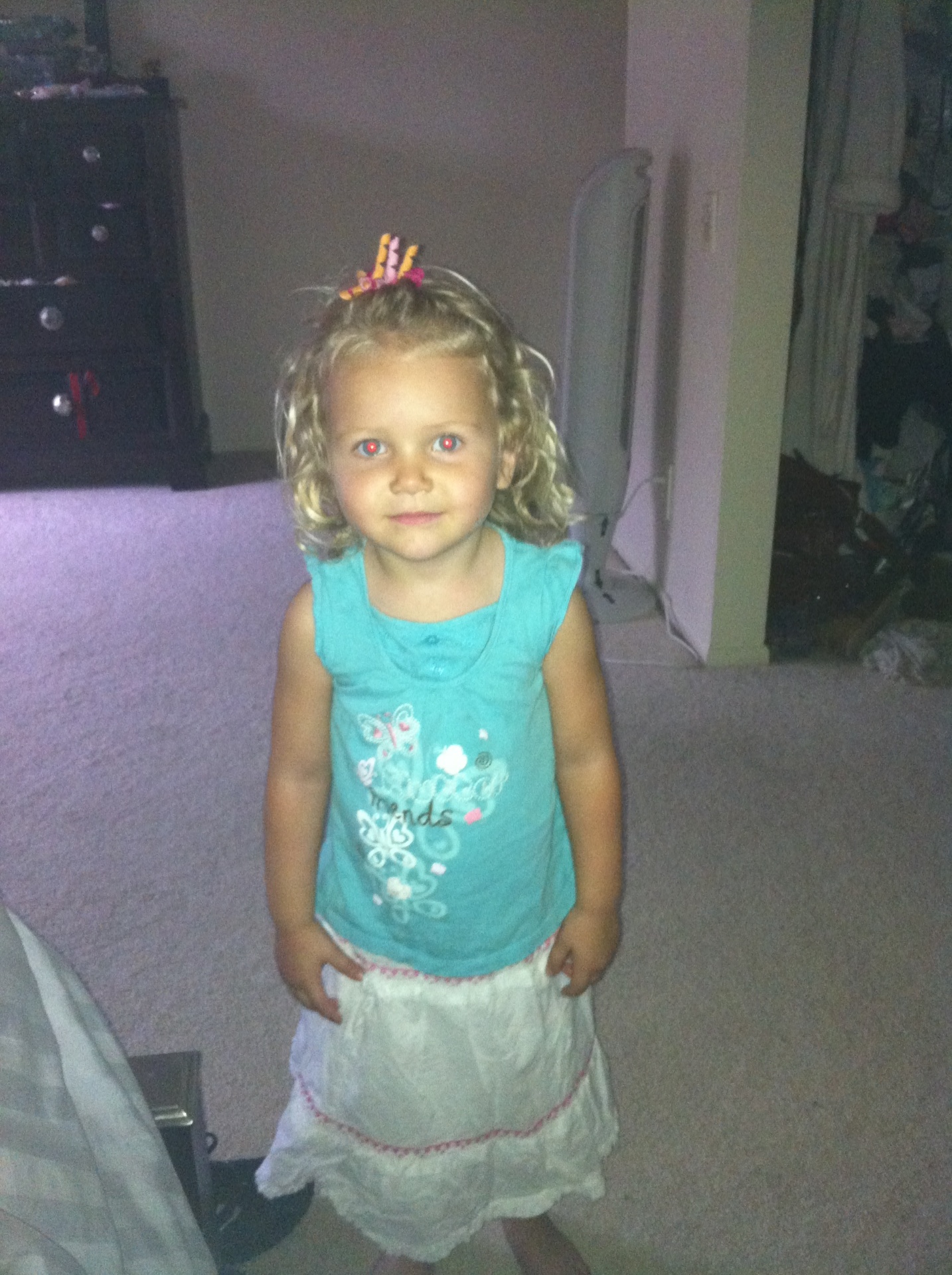 Indi in a teal dress
